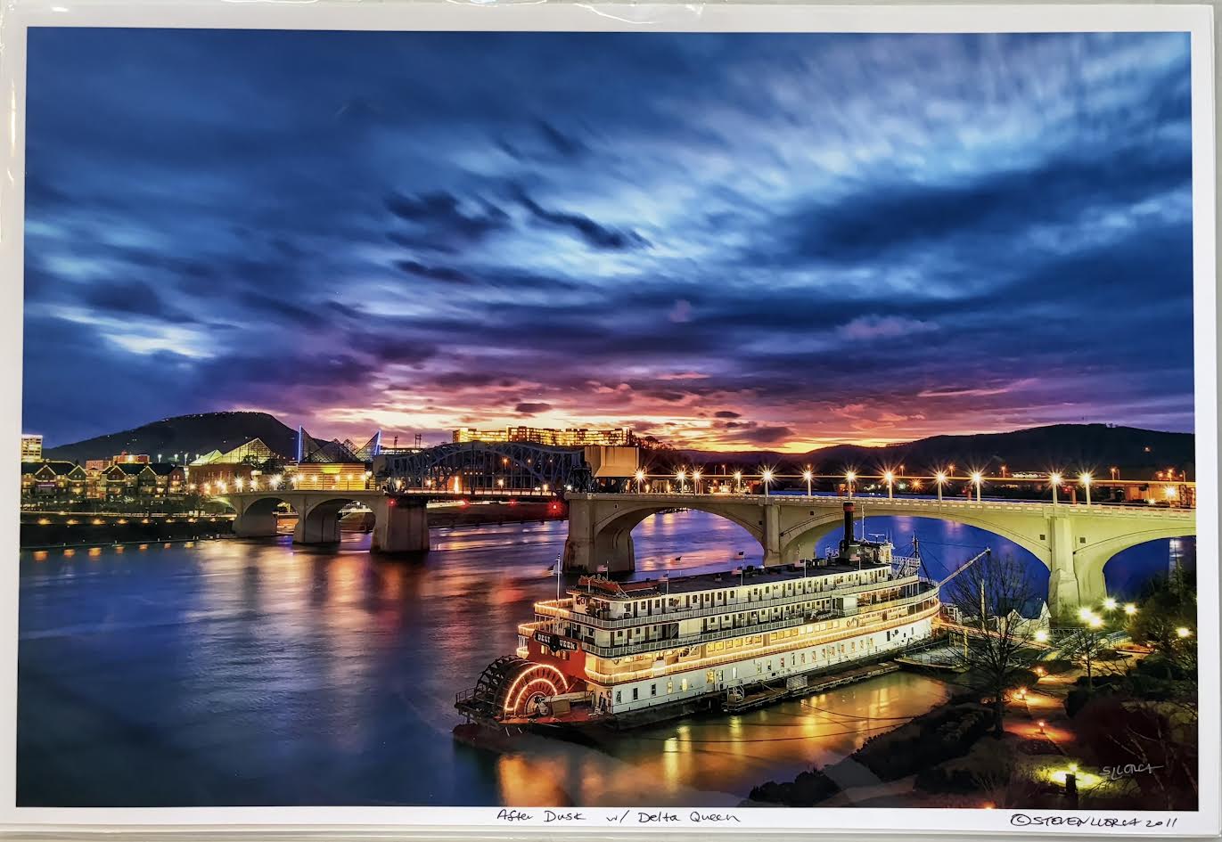 After Dusk With Delta Queen 12x18 - Steven Llorca