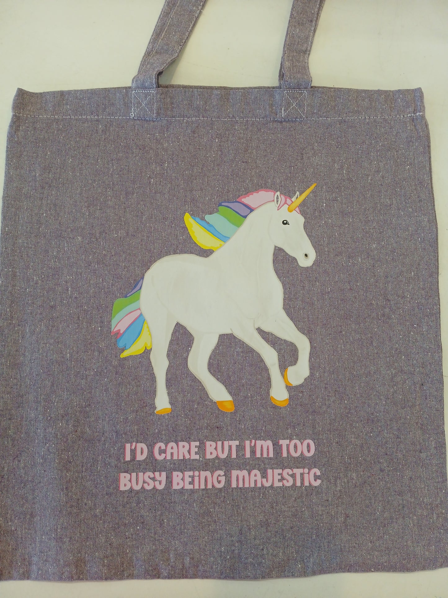 Too Busy Being Majestic Tote- Purple
