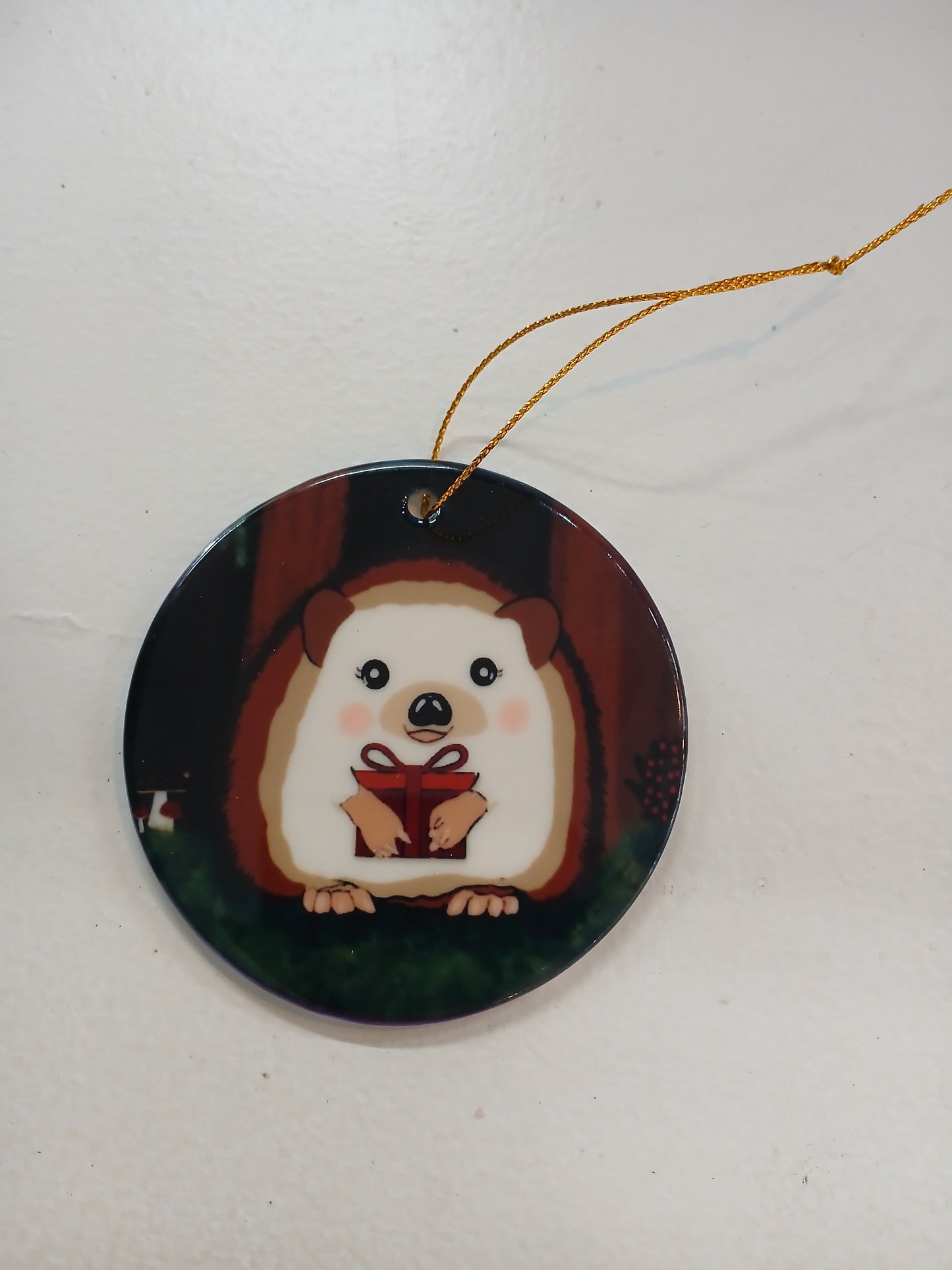 Seasons Greetings Hedgehog Ornament