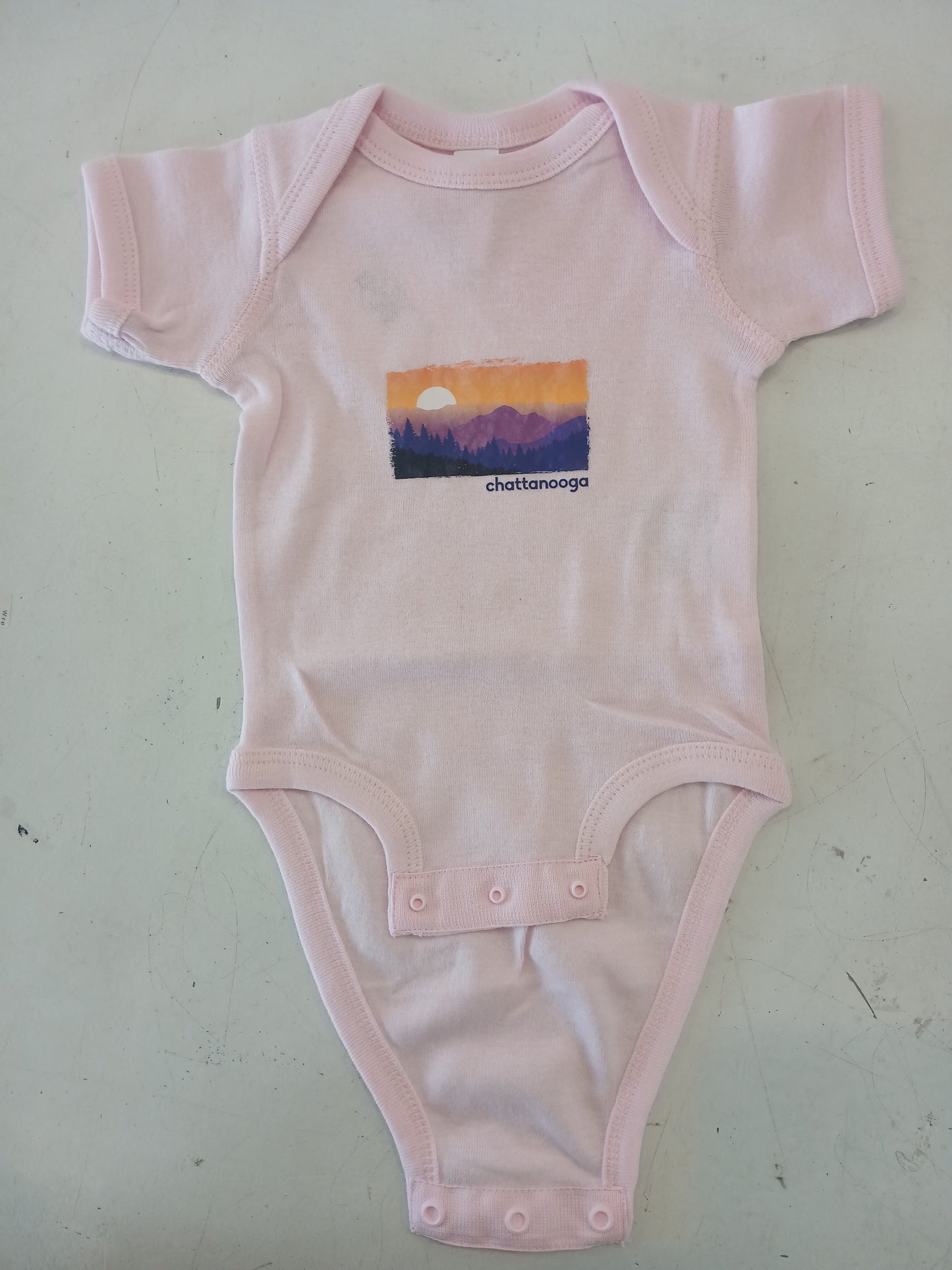 Purple Mountain Majesty Onesie- Pink