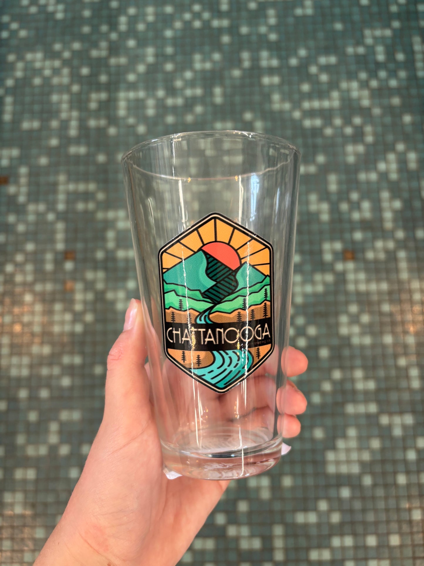 Pint glass - Chattanooga sundown
