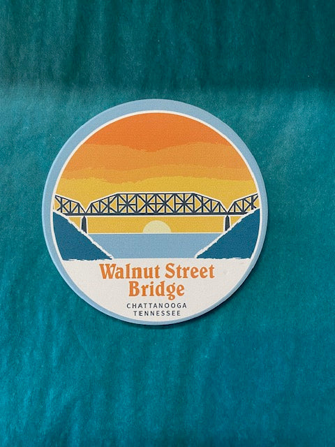 Walnut St Bridge Ceramic Coaster- Marcy Johnson