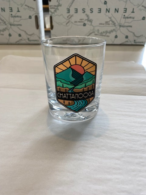 Chattanooga Sundown Rocks Glass- New South