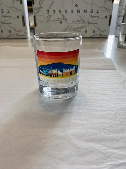 Chattanooga Landmarks Rocks Glass-  Marcy Johnson