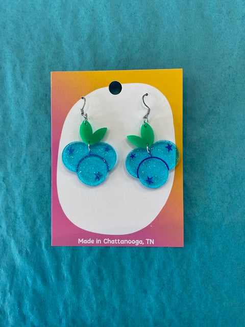 Min Kitty Blueberries Earring
