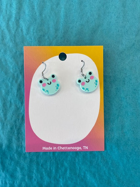 Mini Kitty Small Cutie Frogs Earrings