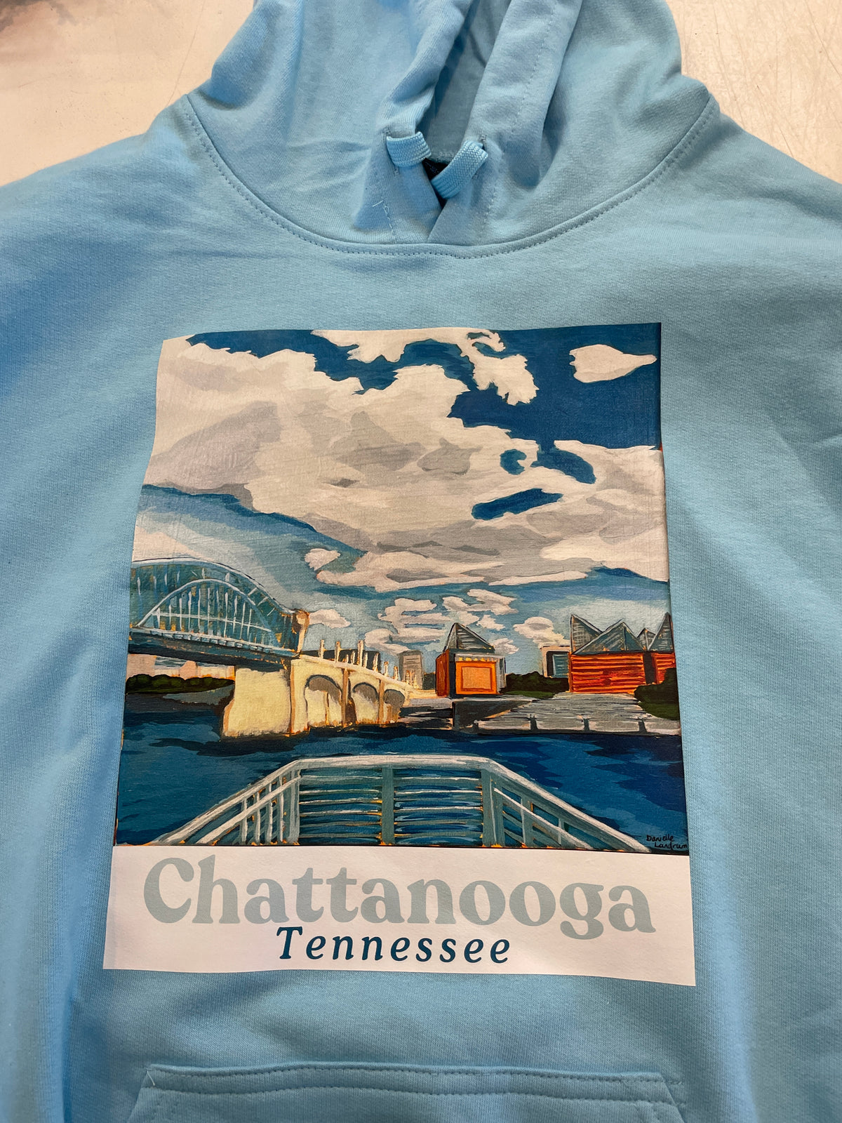 Light Teal Chattanooga Scenic Hoodie