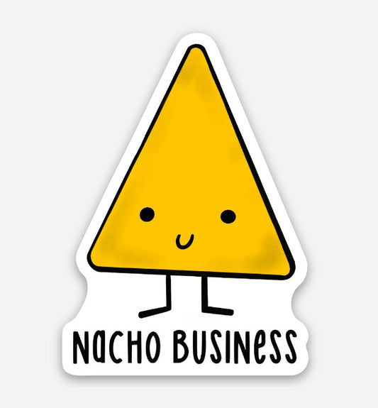 Nacho Business Vinyl Sticker – 1.44″ × 2″ - Wanderland Art House