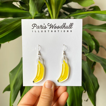 Banana Earrings-Paris Woodhull