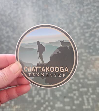 Chattanooga Hiker Circle Decal