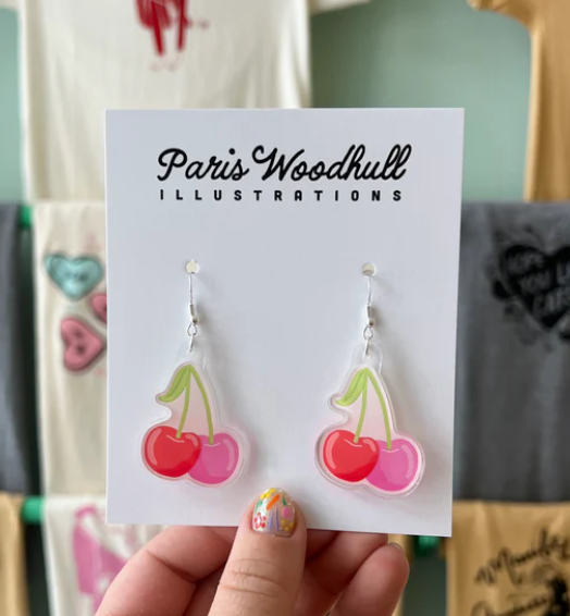 Cherry Earrings-Paris Woodhull
