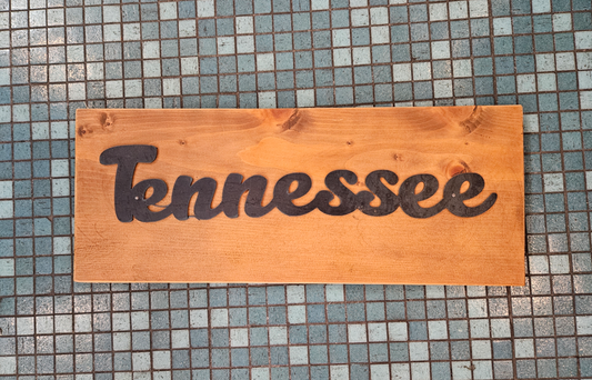 Tennessee On Wood-Mixed Metal Works