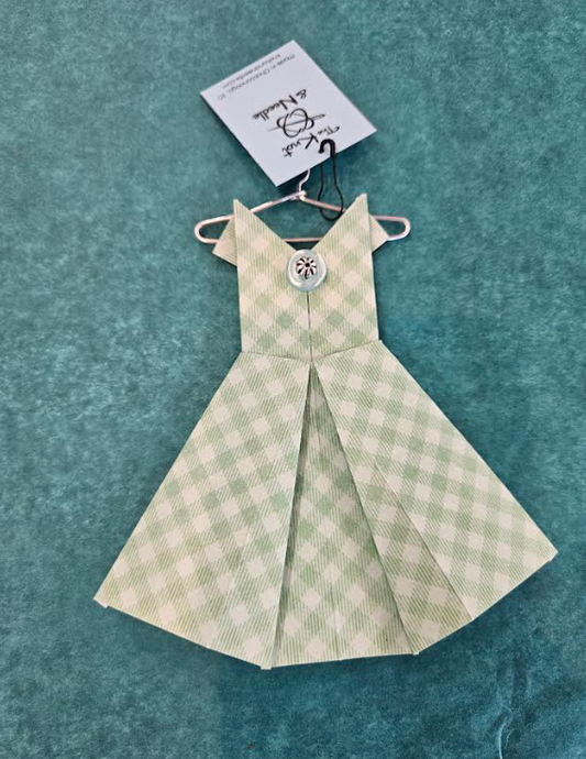 Origami Dress Ornament-Knot & Needle