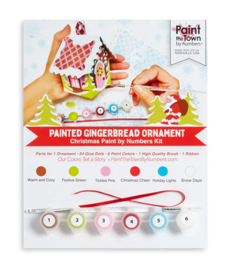 Paint The Town By Numbers - Gingerbread House Ornament
