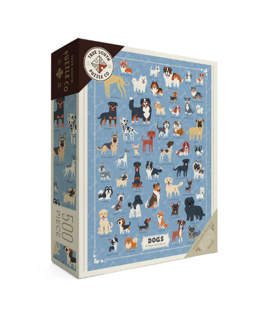 True South Puzzle - Illustrated Dogs