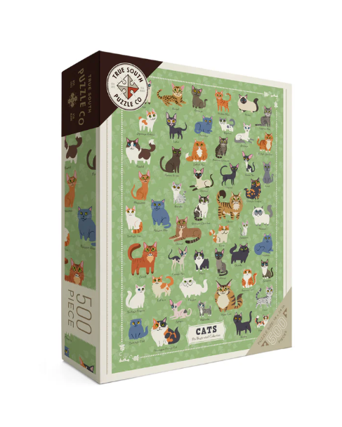 True South Puzzle - Illustrated Cats