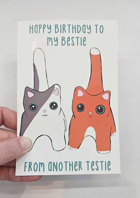 Happy Birthday To My Bestie From Another Testie Card-Wanderland