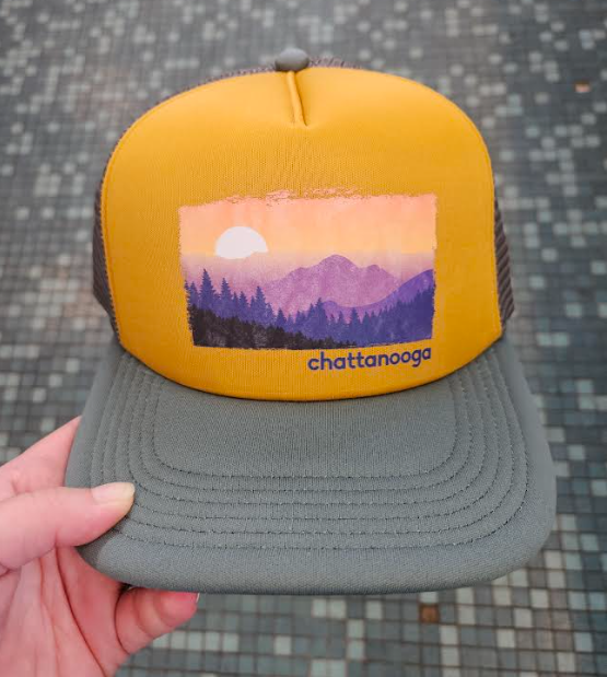 Chattanooga Purple Mountains Hat - Yellow, Green, & Grey