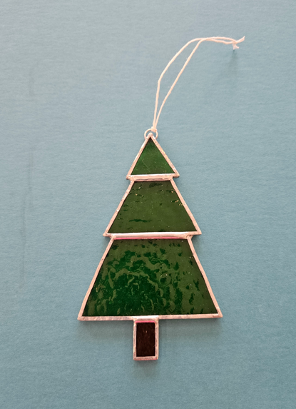 Christmas Tree Stained Glass Ornament