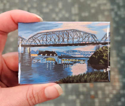 Sunset On The River Kitchen Magnet