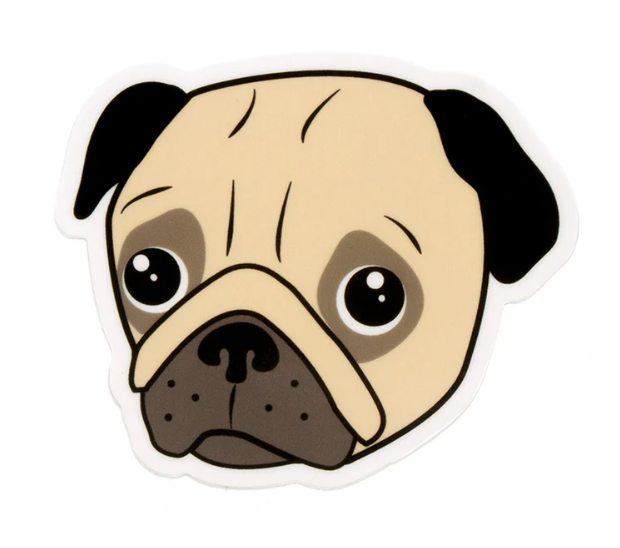 Pug Sticker-Smarty Pants