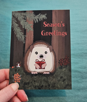 Season's Greetings Hedgehog Greeting Card- Wanderland
