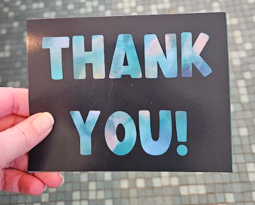 Thank You Blue Tie Dye Greeting Card-Wanderland
