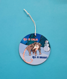 Opossum Wooden Ornament-Wanderland