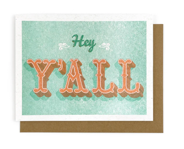 Hey Y'all Greeting Card-Smarty Pants