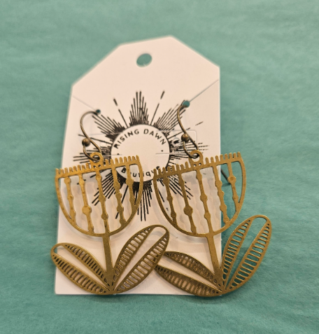 Modern Gold Tulip Earrings-Rising Dawn