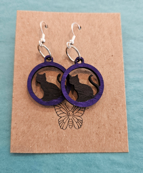 Black Cat Earrings-Wanderland