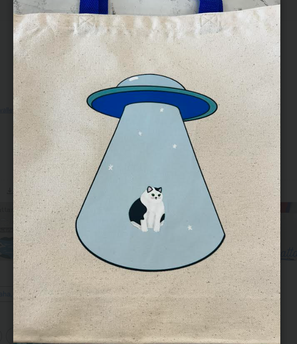 UFO Cat Tote Bag