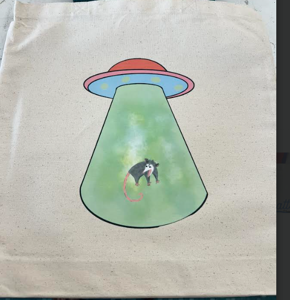 UFO Possum Tote Bag