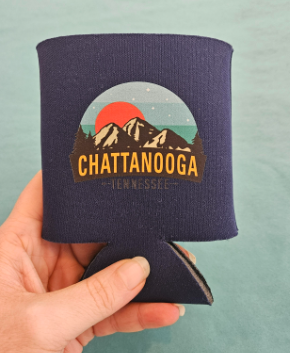 Brilliant Teal Sunrise Coozie