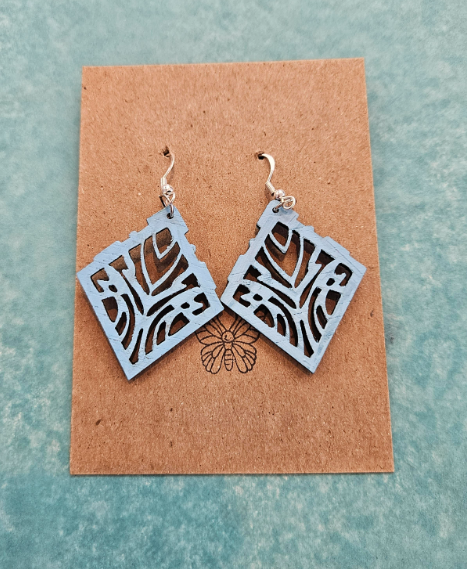 Diamond Framed Earrings-Wanderland