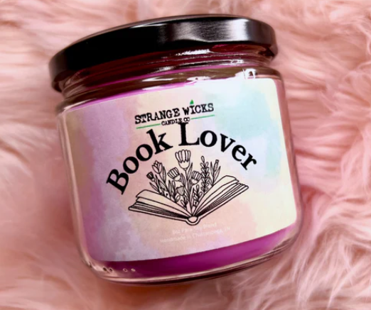 Strange Wicks Candle Co. 8oz Soy Blend Candle/Book Lover
