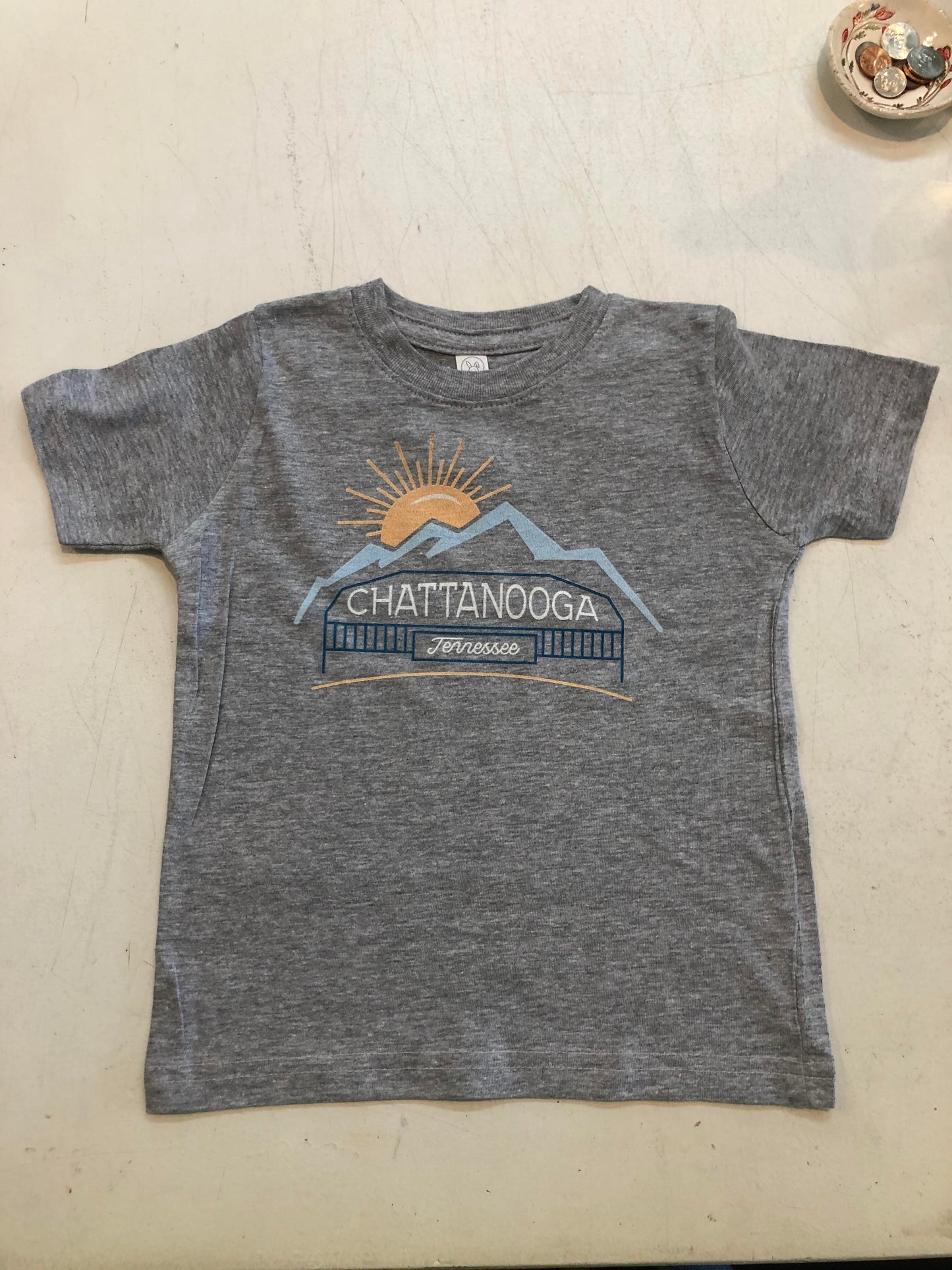 Grey Chattanooga Sunrise Short Sleeve T-shirt by Raphael Rodriguez