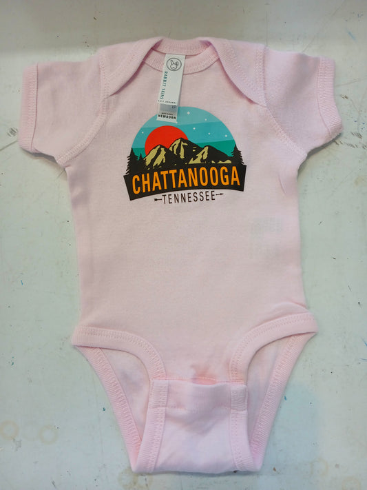 Brilliant Teal Pink Onesie