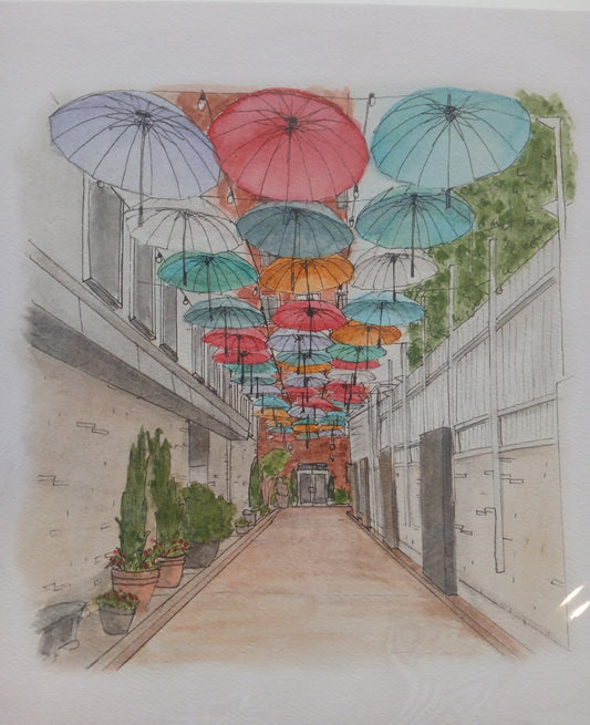 Catherine Coll print- Umbrella Alley