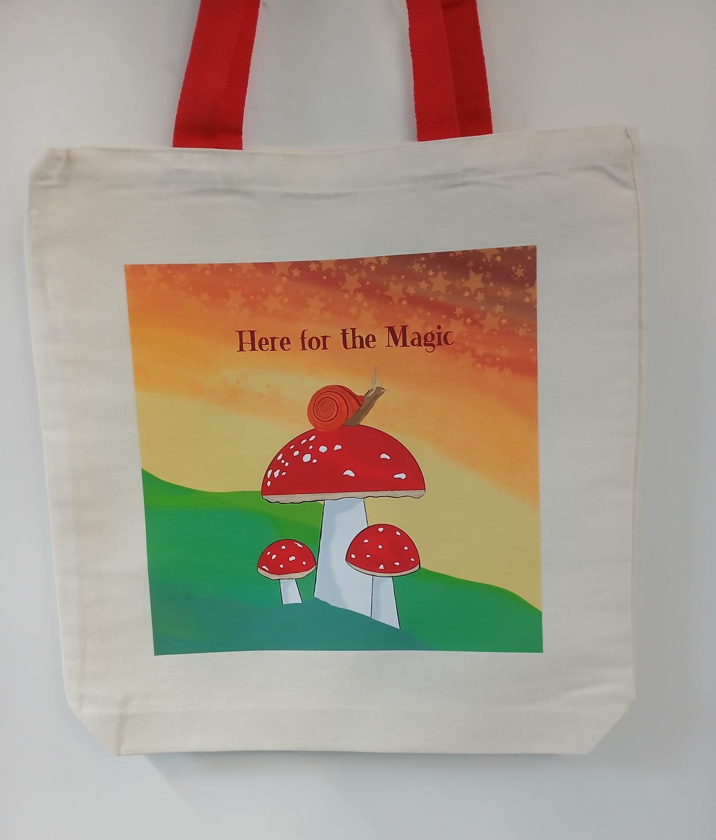 Here For The Magic Tote- Red Handles