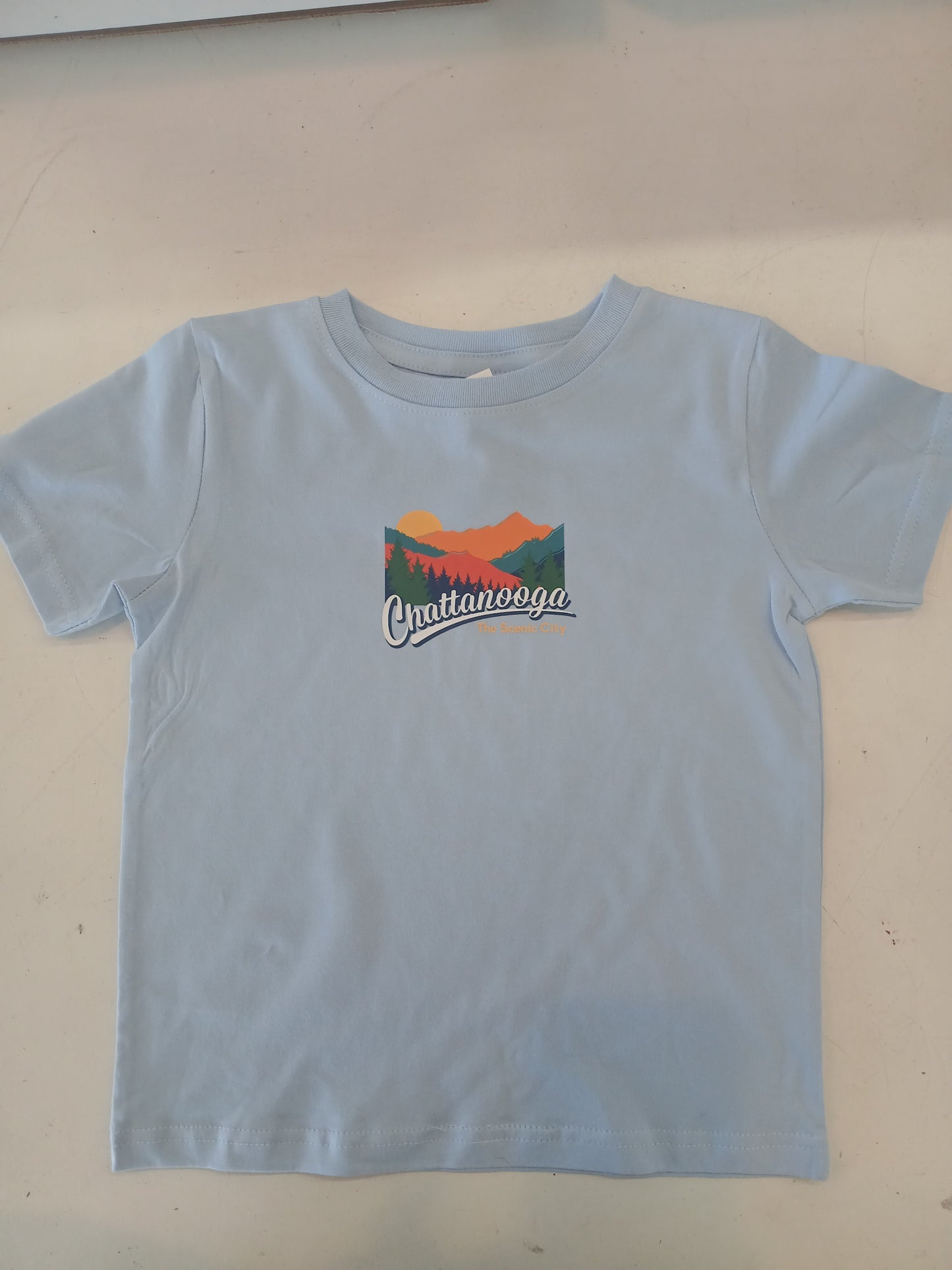 The Scenic City Chattanooga Youth T-shirt- Blue