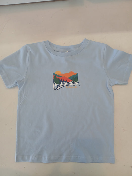 The Scenic City Chattanooga Youth T-shirt- Blue