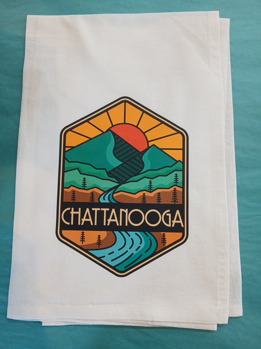 Chattanooga Sundown Tea Towel