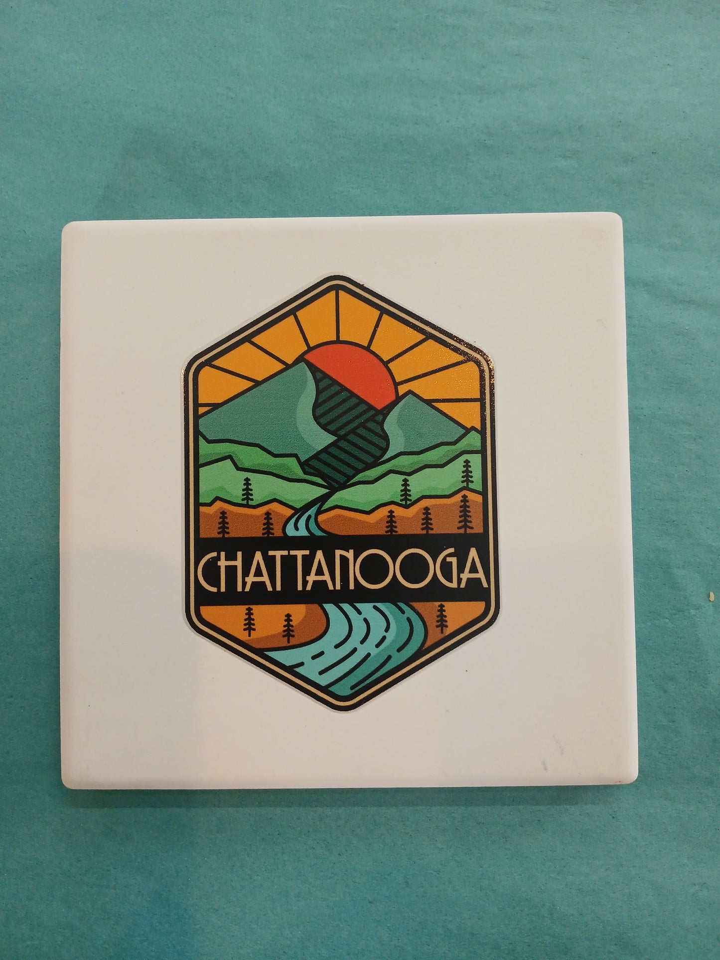 Square Chattanooga Coaster