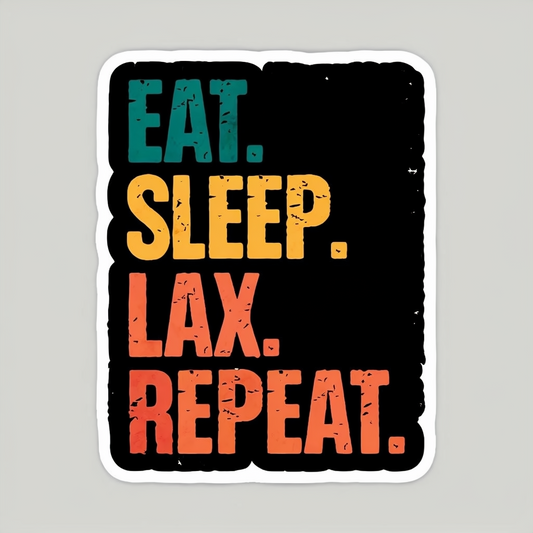Eat-Sleep-LAX-Repeat Sticker