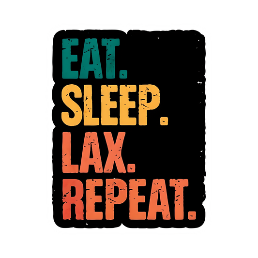 Eat-Sleep-LAX-Repeat Sticker