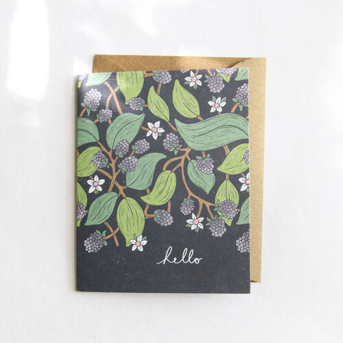Hello Wild Blackberry Card-Root and Branch