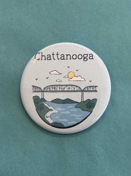Cutie Chattanooga 2.25 Inch Button-Locals Only