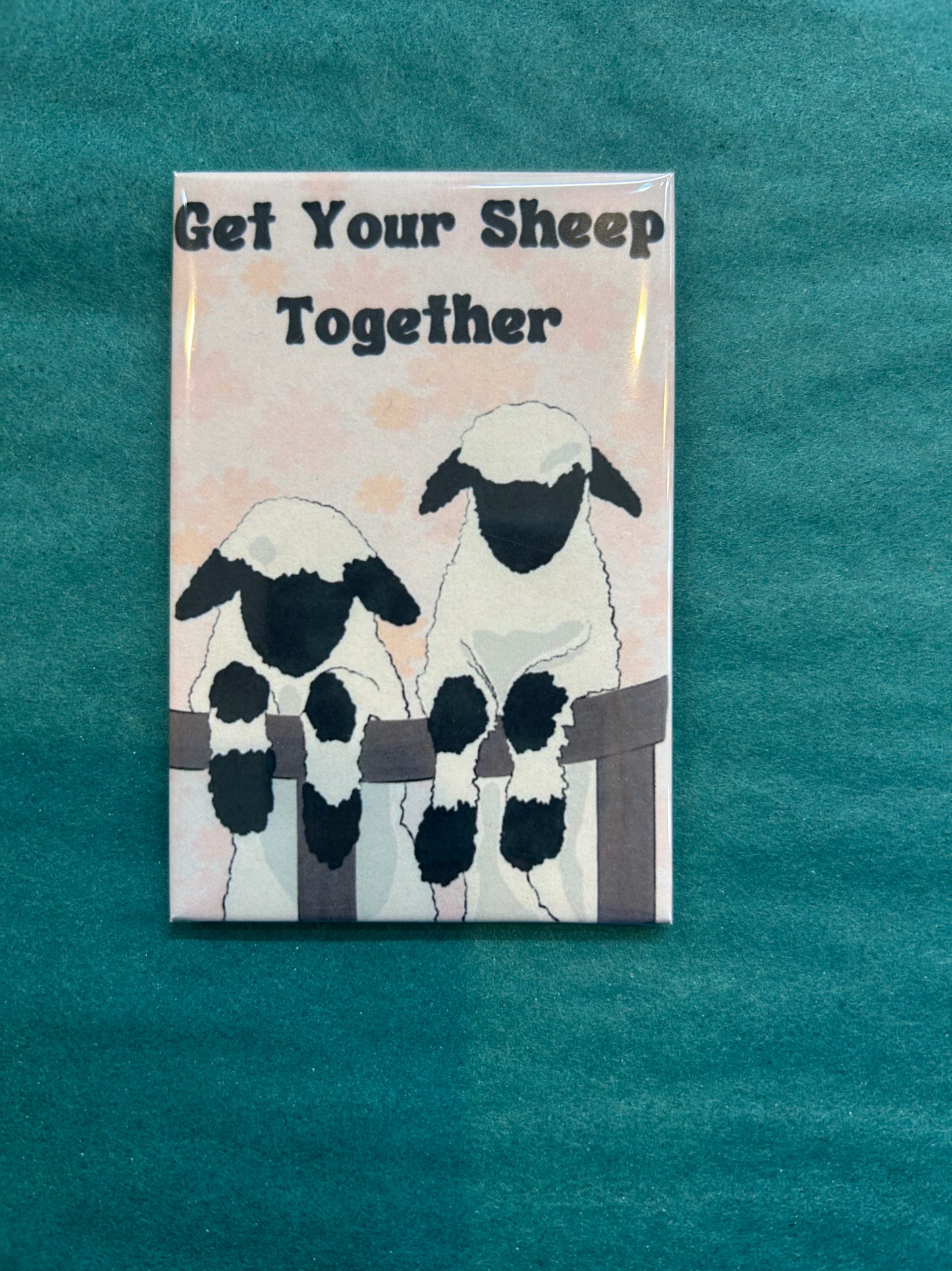 Get Your Sheep Together Kitchen Magnet
