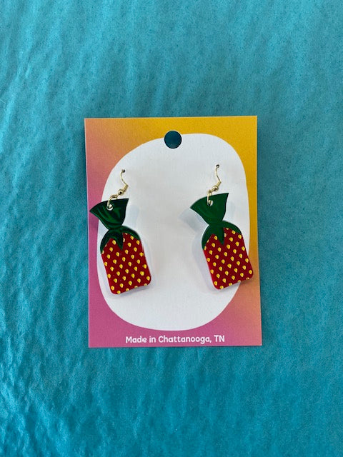 Mini Kitty Strawberry Candy Earrings